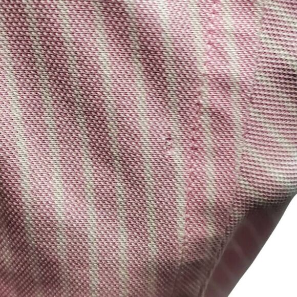 Ralph Lauren Buttin Down Long Sleeve Pink/White Striped Shirt Size M - Picture 9 of 9